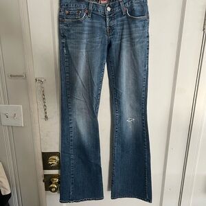 Lucky Brand Medium Blue Flare Jeans y2k flare low rise